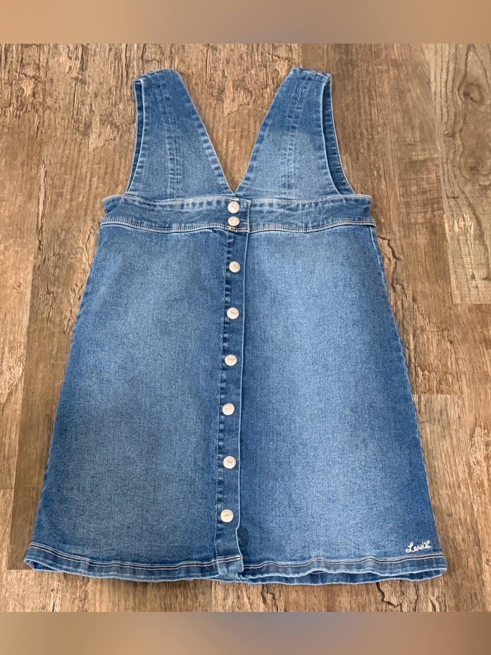 Levi's Blue Denim Button-Front Kids Overalls